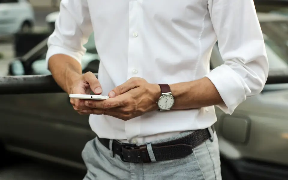 Man checking a payment on his phone